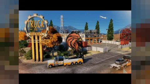 Custom Truck Repairs FiveM MLO heavy vehicle depot interior with tall bays