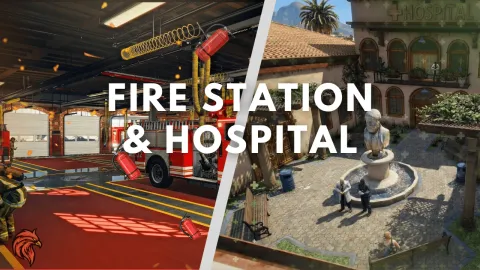 Sandy Fire Station V2 Hospital V2 for FiveM