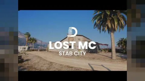 Stab City Lost MC interior showcased in a FiveM roleplay server