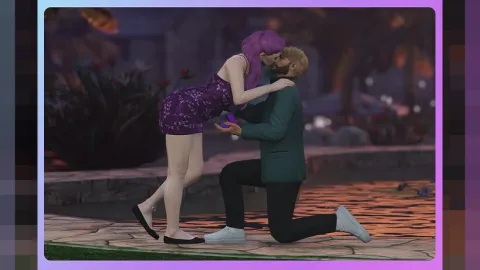 Player performing propose animations while kneeling with a ring in FiveM