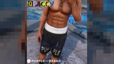 Purple shorts shown on a FiveM MP character