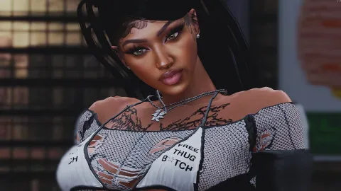Realistic eyes close-up on an MP Female character in FiveM