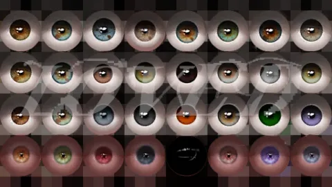 Realistic eyes close-up on an MP Female character in FiveM — view 2