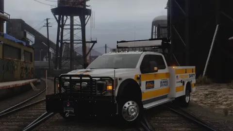 Redneck Modifications LLC 2022 Generic 5500 Class DOT Utility Bed Truck front view - FiveM utility truck