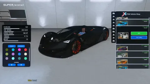 Renzu Vehicle Shop in-game UI - FiveM dealership script