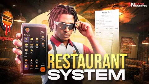 Restaurant System FiveM restaurant job script — cooking and order gameplay