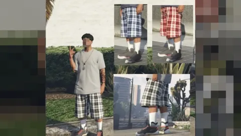 Retextured shorts worn by a FiveM MP Male roleplay character