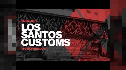 Los Santos Customs MLO car workshop interior with lifts and a spray booth