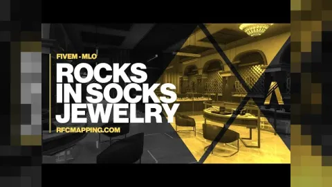 Rocks In Socks MLO jewelry store interior with display cases and a rear vault