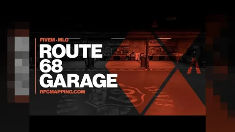 Route 68 Garage MLO car workshop interior with lifts and vehicle work bays