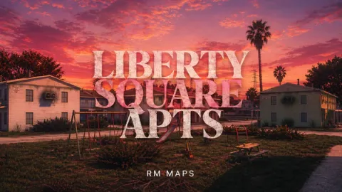 Liberty square hood apartment block with stairwells and courtyards — FiveM MLO