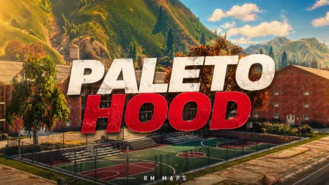 Paleto hood MLO street block with graffiti and corner hangout spots — FiveM MLO