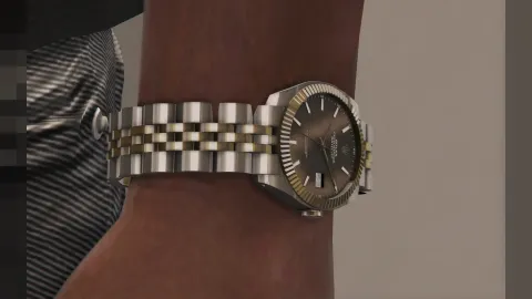 Rolex Datejust watch on the wrist of an MP Male character in FiveM — view 2