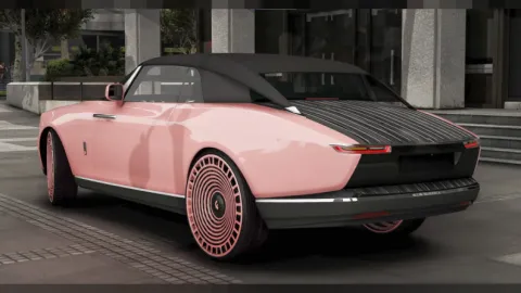 Rolls Royce Boat Tail FiveM add-on luxury car outside a mansion — view 2