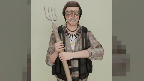Doomsday Ray ped custom character standing in studio light — FiveM ped