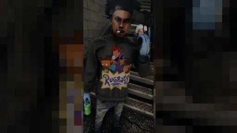 RugRats drop shirt on an MP Male freemode character in FiveM