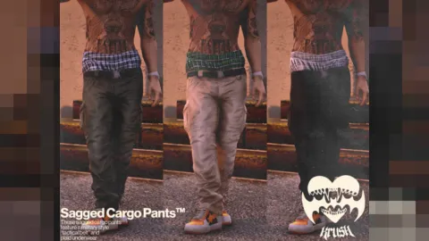 Sagged cargo pants on an MP Male freemode character in FiveM