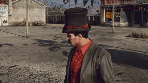 Saloon top hat on a FiveM MP male cowboy character — view 2