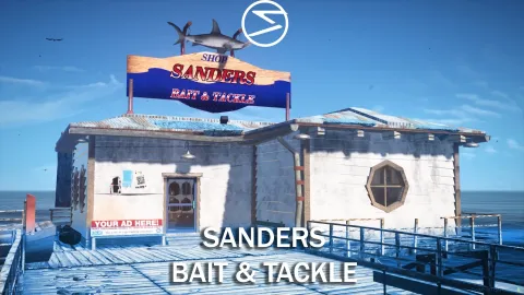 Fishing shop mlo bait and tackle store interior counter in FiveM
