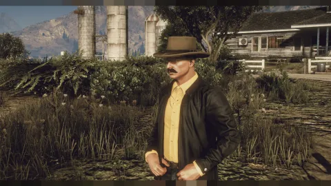 Sandridge male cowboy hat on an MP male FiveM ped — view 2