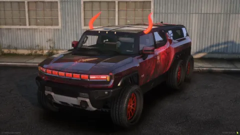 Satan Hummer 6x6 off-road monster truck for FiveM — view 2