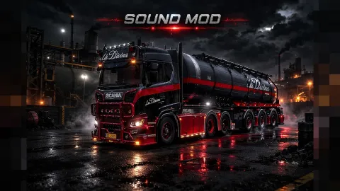 Scania V8 straight pipe sound mod truck for FiveM