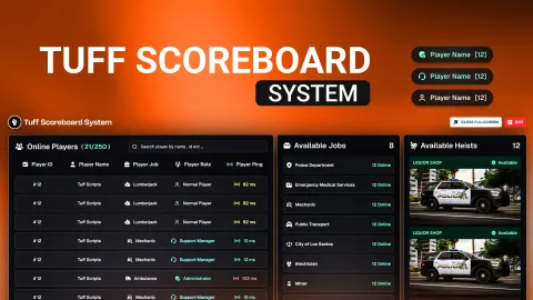 Advanced scoreboard hud — FiveM asset preview