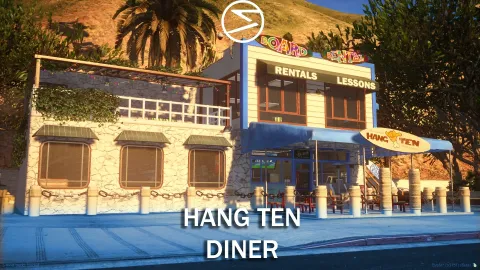 Hang Ten diner mlo retro beachside interior for FiveM roleplay