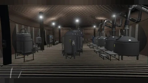 Drug factory mlo processing floor with tanks, drums and packing tables — FiveM MLO