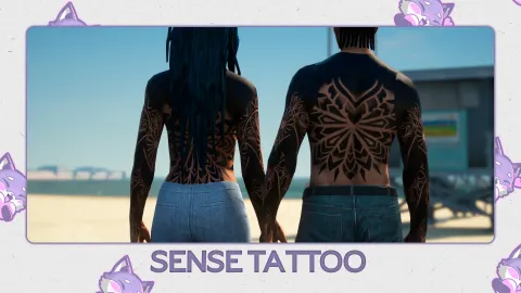 Sense tattoo design inked on a FiveM MP character — view 2