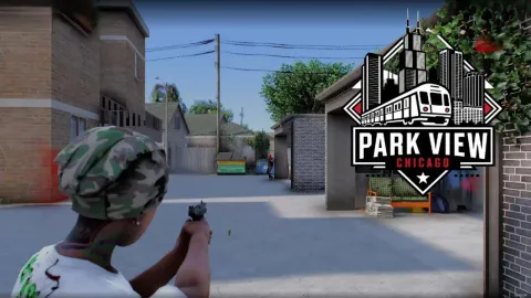 Shaders by Jay graphics preset shown on a FiveM street scene