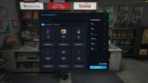 Shop Creator FiveM script — building a shop in-game with items and prices
