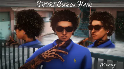 Short Curly Hair MP Female shown on a freemode female character — FiveM EUP clothing