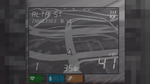 Status and car HUD showing player needs and vehicle speed in FiveM