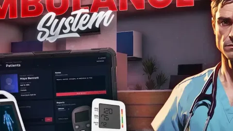 Sky Systems Advanced Ambulance EMS System OPEN SOURCE in-game UI - FiveM EMS and medical script