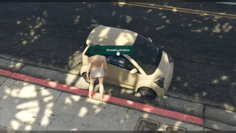 Smash & Grab Vehicle Loot breaking into a parked vehicle
