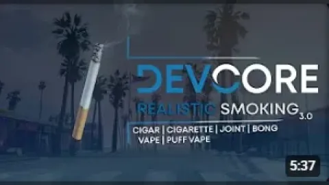 Smoking & Vaping FiveM script — a character vaping with smoke effect