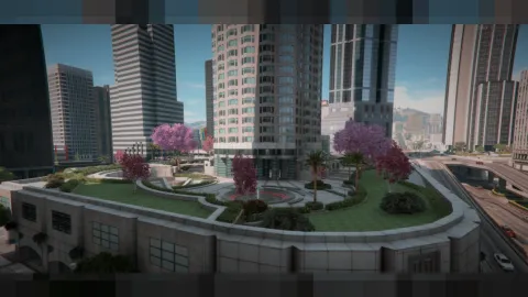 Spring Trees lush green foliage retexture in FiveM Los Santos — view 2