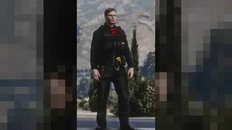 Staff vests for MP male and female shown on FiveM admin characters
