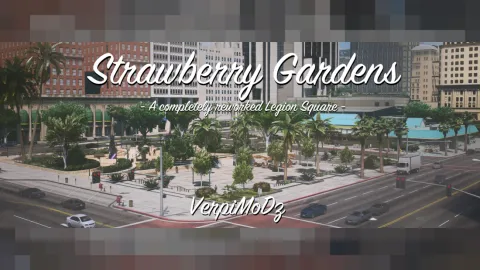 Strawberry Gardens MLO residential block with homes and yards in FiveM