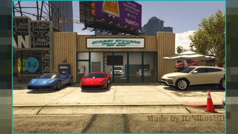 Wrap shop mlo garage with vehicle lift and styling bay — FiveM MLO