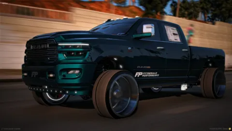 Street tuner coupe FiveM add-on car in a roleplay garage — view 2