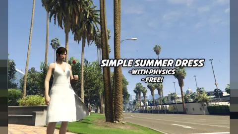 Flowing summer dress with physics on an MP Female character in FiveM