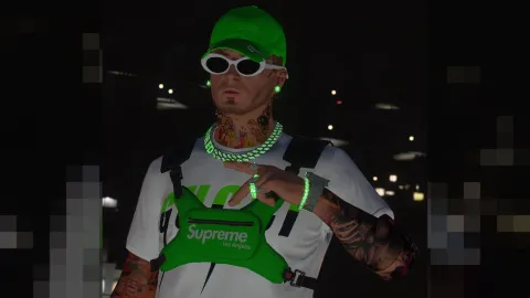 Supreme Cap and Bag MP Male set worn by a freemode male character — FiveM EUP clothing