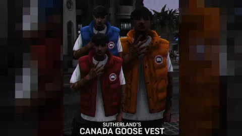 Goose vest puffer layer shown on a FiveM MP male character