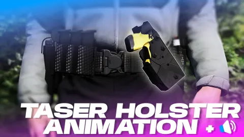 Taser Holster Animation FiveM script — officer holstering a taser