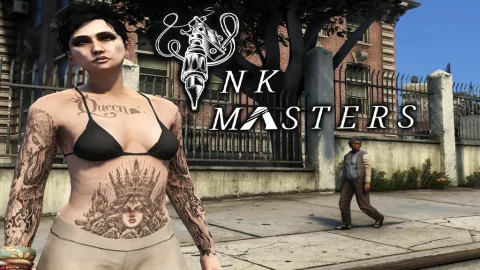 Tattoo skin female overlay shown on a FiveM freemode female character