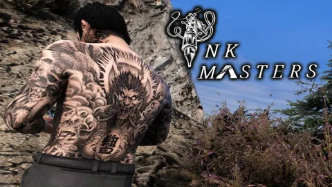 Tattoo skin overlay inked on a FiveM MP Male character — view 2