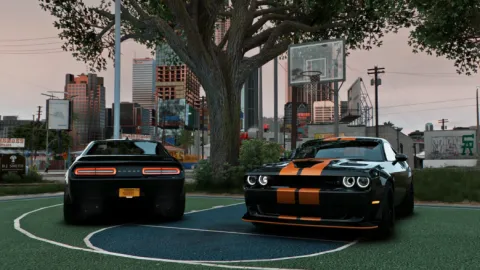Tccat Sports Coupe FiveM add-on car parked in the city