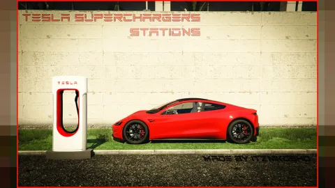 Supercharger station mlo electric charging plaza for FiveM roleplay